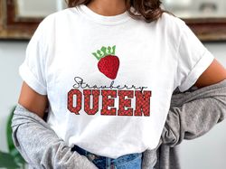 Strawberry Shirt - Strawberry Queen Comfort Colors Tshirt, Retro Strawberry Shirt for Mom, 178