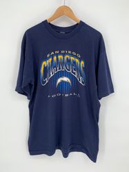 Vintage late 90s San Diego Chargers Tee, Single Stitch, Size XL, Excellent Condition