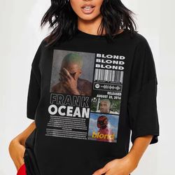 Vintage Frank Style Ocean T-Shirt,Rap Tee Concert Merch Albu