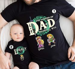 Dad The Legend Son The Legacy Shirt, Zelda Dad Shirt, Legend Of Zelda Shirt, Zelda Link Gamer Father Son