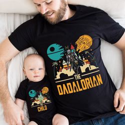 dadalorian and son shirt, starwars dad, first fathers day, dad and baby matching shirts, matching shirt father and son