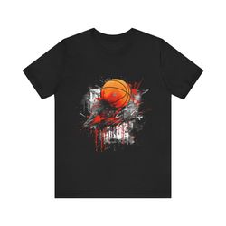 Basketball Image Unisex Jersey Short Sleeve Shirt, Basketball Shirt, Basketball T-Shirt
