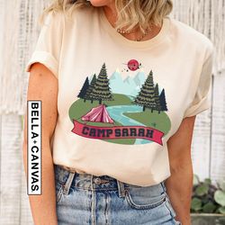 Camp Bachelorette Shirt, Custom Bachelorette Party Shirt, Camp Themed Lake Bachelorette Shirts, Name Camper Shirt