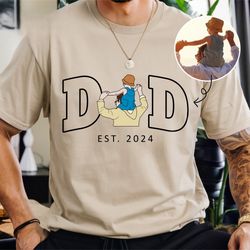 Custom Photo Shirt For Dad, Dad Portrait Shirt, Custom Dad Shirt, Custom Fathers Day Shirt, Dad T-Shirt