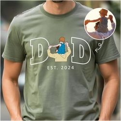 Fathers Day Shirt, Custom Dad Shirt, Custom Photo Shirt For Dad, Dad Portrait Shirt, Custom Fathers Day Shirt