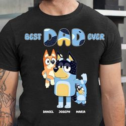 Best Dad Ever T Shirt, Father Day Gift, Custom Dad Name With Kids Name, Funny Fathers Day Shirt, Gift For Dad