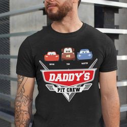 Daddys Pit Crew T Shirt, Father Day Gift, Custom Kids Name, Best Dad Ever, Family Matching Shirt, Daddy Shirt