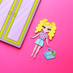 Paper doll with clothes Wardrobe no.2 PDF