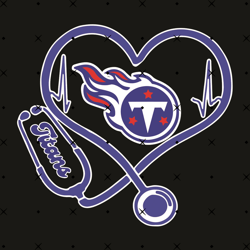 Tennessee Titans Heart Stethoscope Svg, Nfl svg, Football svg file, Football logo,Nfl fabric, Nfl football
