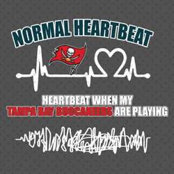 Tampa Bay Buccaneers Heartbeat Svg, Nfl svg, Football svg file, Football logo,Nfl fabric, Nfl football