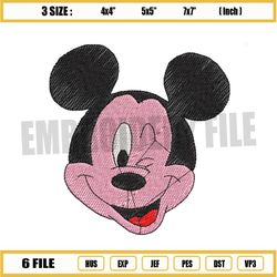 Mickey Head Disney Embroidery Design Png