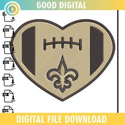 Heart New Orleans Saints embroidery design, New Orleans Saints embroidery, NFL embroidery, logo sport embroidery..jpg