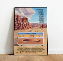 asteroid city canvas, canvas wall art, rolled canvas print, canvas wall print, movie canvas