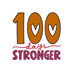 100 Days Stronger Digital Png File