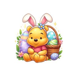 Easter Pooh Egg Digital PNG File