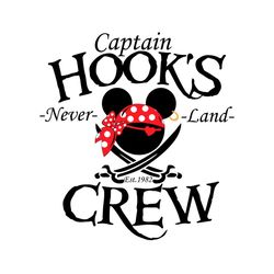 Captain Hooks Neverland Crew SVG