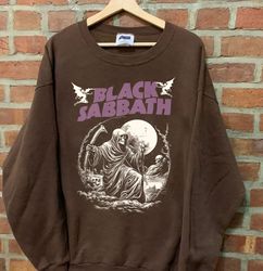 vintage 80s black sabbath band tee, band black sabbath heavy metal shirt, rock poster style, 80s clothing, black sabbath