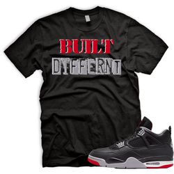 BD T Shirt To Match 4 Bred Reimagined Black Cement Grey Varsity Red Summit White, 7