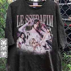 Le Sserafim Kpop Shirt, Le Sserafim Perfect Night Album Sweatshirt, Le Sserafim Vintage Retro Graphic Music Unisex Gift