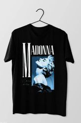 Madonna True Blue Black Color Vintage Design Unisex T-Shirt, Vtg Madon