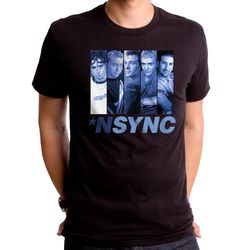 NSYNC Feeling Blue Mens T-Shirt (NSY0015-501BLK) American boy band, p