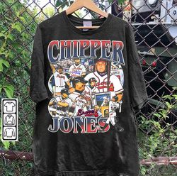 Vintage 90s Graphic Style Chipper Jones T-Shirt - Chipper Jones Sweats, 2