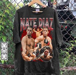 Vintage 90s Graphic Style Nate Diaz T-Shirt - Nate Diaz vintage Sweats, 117
