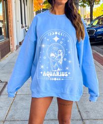 Preppy Aquarius Sweatshirt Aquarius Gifts Astrology Clothing