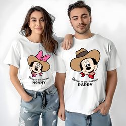 Disney Western Family Shirt, Mickey Cowboy Shirt, Minnie Cow
