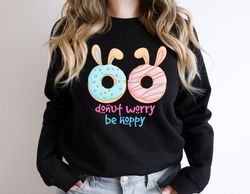 Donut Worry Be Hoppy Shirt, Easter Bunny Donut Shirt, Bunny