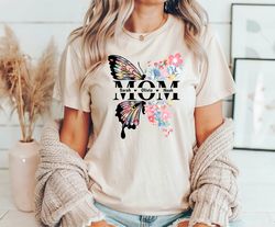 Mom Shirt, Flower Mama Tee, Butterfly Mommy Sweatshirt, Flor