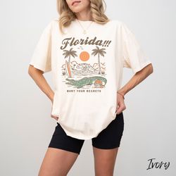 Florida Tortured Poets T-Shirt, Taylor Florence Tropical Bury Regrets Aesthetic Swiftie Shirt Gift