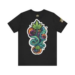 Cannabisblatt Unisex Jersey Kurzarm-T-Shirt