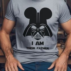 I Am Their Father Mickey Darth Vader helmet Shirt, Darth Vader Tee, Star Wars Dad Shirt, Disney Dad gift, Disney Family