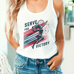Ladies Tennis T Shirt Tank Top, Tennis Shirt For Women, Tennis Captain Gift, Summer USA Olympics Tennis Sweatshirt