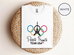 Paris 2024 Olympic Summer Games Shirt, Tem USA To France for 2024 Olymp T-Shirt, Paris France Shirt, Eiffel Tower
