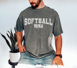 Comfort Colors, Softball Papaw Shirt, Softball Lover Papa Tee Shirt, Fathers Day Shirt, Gifts for Softball Grandpa