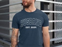 Custom Husband Shirt, Comfort Colors Dad Shirt, Husband Est 2024 Shirt, Gift for Husband, Pregnancy Announcement, Father