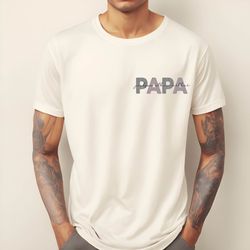 Custom Papa Shirt With Grandson Names, Pocket Papa Shirt, Custom Dad Shirt, Personalized Shirt For Dad, New Papa Gift