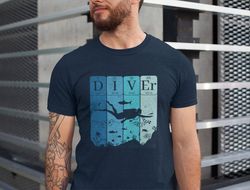 Diver Shirt, Scuba Diving Shirt, Scuba Diver Gift, Deep Sea Diver, Scuba Lover Shirt, Scuba Lover Tee, Underwater Sport