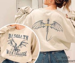 Fourth Wing Double-Sided Sweater, Basgiath War College Sweatshirt, Fourth Wing Shirt, Dragon Rider Shirt, Bookish Shirt