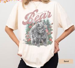 I Choose the Bear Shirt, Team Bear Shirt, Bear Vs Man, Womens Rights Shirt, Feminist Shirt, Meme Shirt, Floral Bear