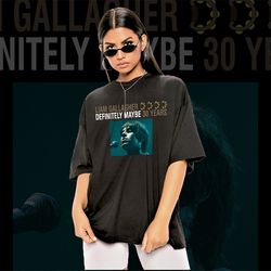 Liam Gallagher T-Shirt, Definitely Maybe 2024 Tour T-Shirt, 100 Cotton T-Shirt Black