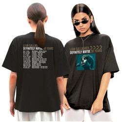 Liam Gallagher Shirt, Definitely Maybe 2024 Tour Tshirt, 100 Cotton Shirt Black