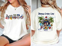 Two-Sided Disney Cruise Line Mickey and Friends T-shirt, Disney Wish Fantasy Magic Wonder 2024 Matching shirt