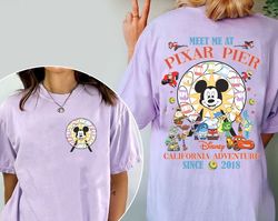 Meet Me at Pixar Pier, Disneyland California Adventure, Disney Trip Shirt, Monsters Inc, Toy Story, Inside Out, Disney