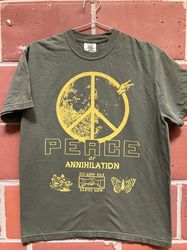 PEACE Shirt, vintage peace shirt, no war but class war shirt, cicadas vintage shirt