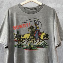 Vintage Cowboys 90s T-Shirt, Retro Country Shirt, Wester Ranger Unisex Shirt, Cotton Distressed Shirt, Wild West Gift