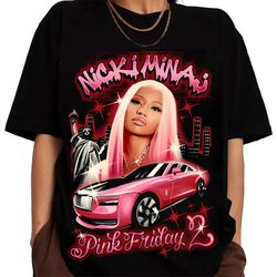 2024 Nicki Minaj Tour T-Shirt, Nicki Minaj Pink Friday 2 Concert Shirt, Nicki Minaj Fan Gift, Nicki Minaj Merch Shirt
