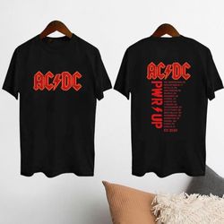 ACDC Band World Tour 2024 Shirt, Rock Band ACDC Pwr Up Tour 2024 Shirt, ACDC Band Fan Shirt, Acdc Merch, Acdc Band Shirt